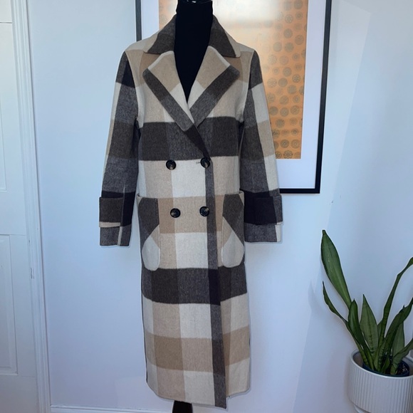 Women’s plaid check double-sided wool  coat - Picture 2 of 16